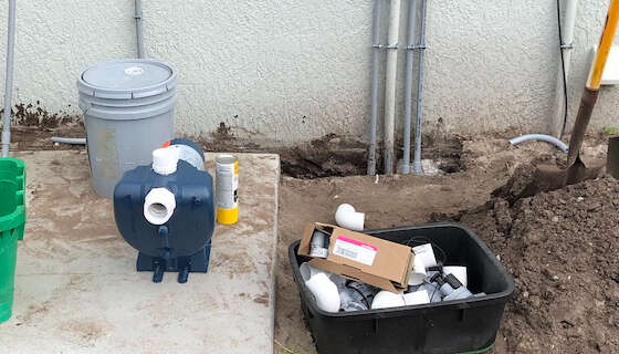 Professional irrigation system installation